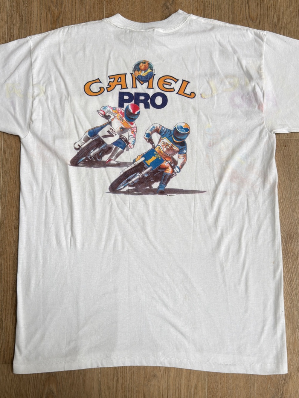 Vintage 1992 Camel Pro Racing T Shirt XL Single Stitch Pocket Tee Made USA 90s